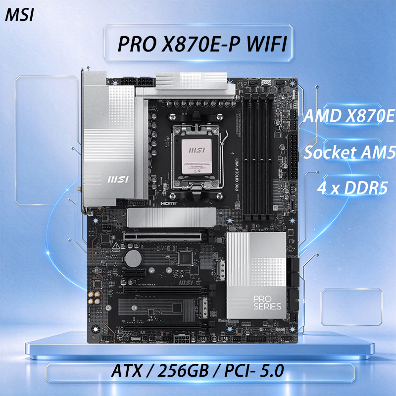 X870E Atx Motherboard - MSI PRO X870E-P WIFI Moederbord AM5